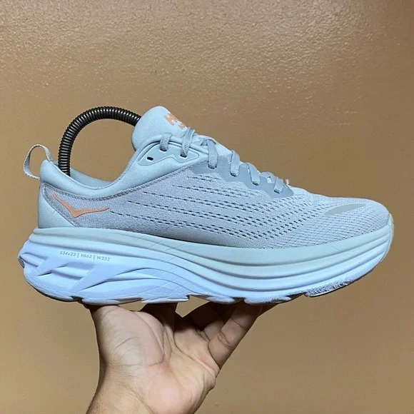 Hoka Bondi 8 Women's Running Sneakers “Harbor Mist Lunar Rock” Size 8.5 - Picture 7 of 17